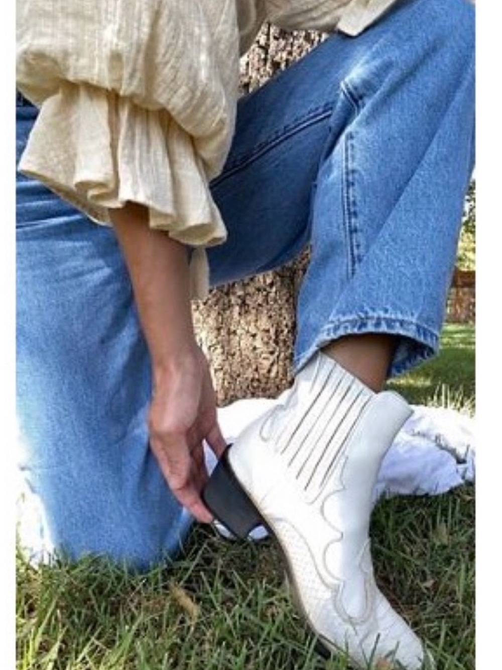 Coconuts by Matisse and Free People White Ankle Boots